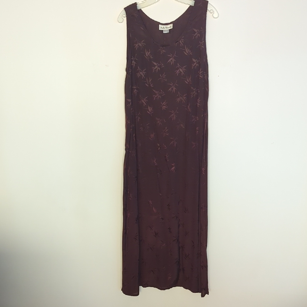 Red's Threads brown Sleeveless Sheath Maxi Dress